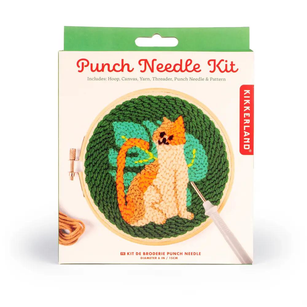 Kikkerland, Craft Supplies, Art & School, Punch, Needle Kit, Cat, 874280